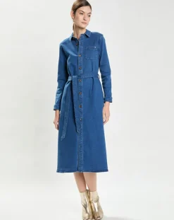 Femme La Petite Etoile Robes^Robe en jean Rym wash