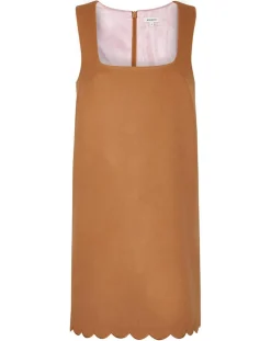 Femme Manoush Robes^Robe en Laine mélangée Gabardine camel
