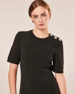 Robe en Laine mélangée irisée acier-Tara Jarmon Hot