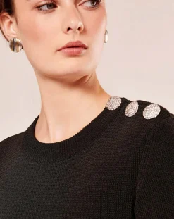 Robe en Laine mélangée irisée acier-Tara Jarmon Hot