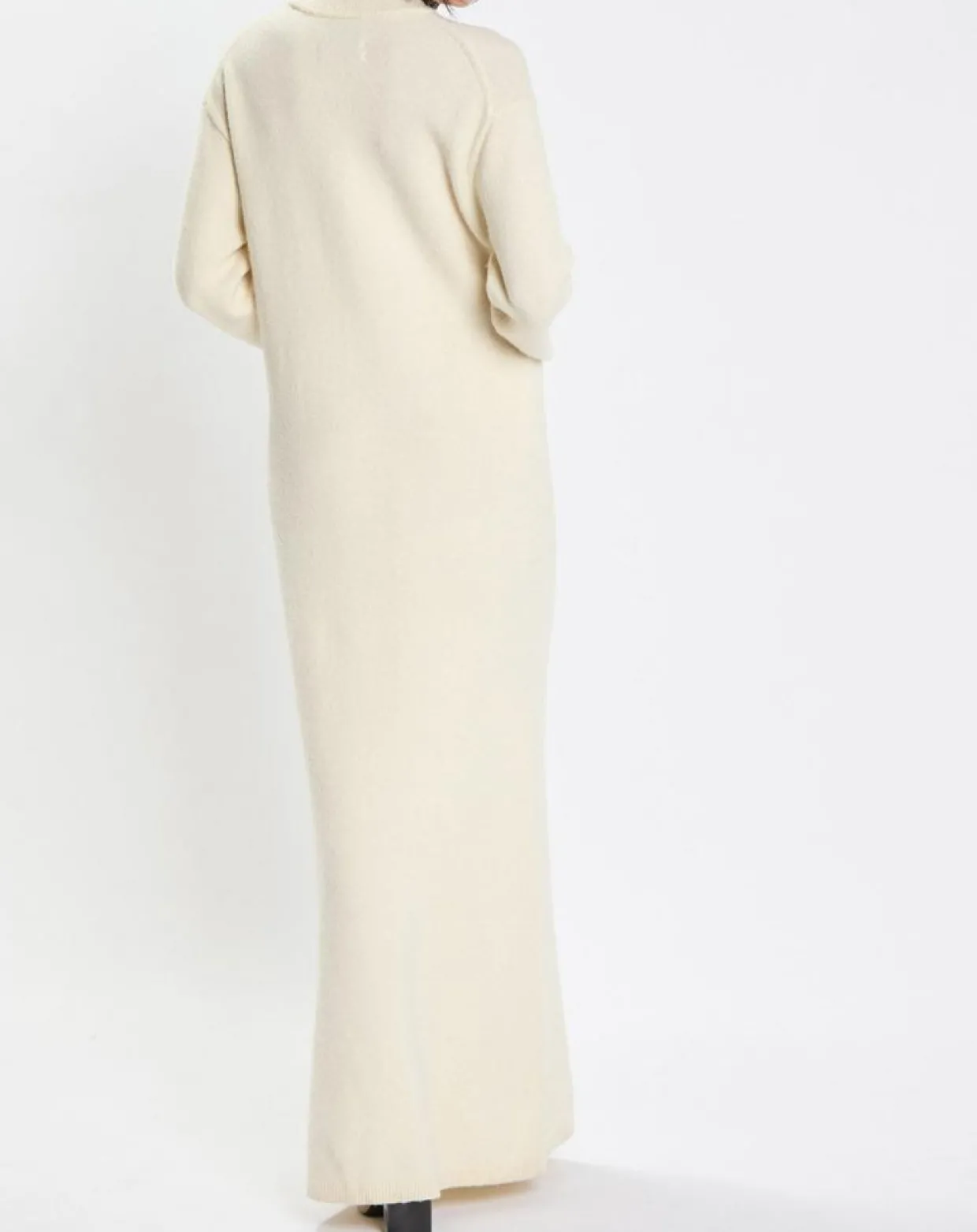 Robe en Laine mélangée maxi longue écru-Marc O'Polo Clearance
