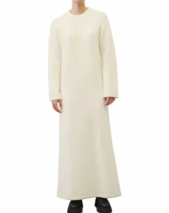 Robe en Laine mélangée maxi longue écru-Marc O'Polo Clearance