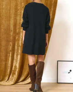 Robe en Laine mélangée Tiphaine noire-Garance Paris Online