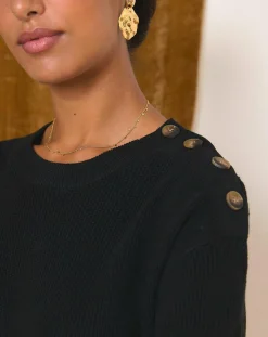 Robe en Laine mélangée Tiphaine noire-Garance Paris Online