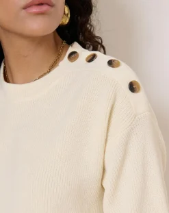 Femme Garance Paris Robes^Robe en Laine mélangée Tiphaine écrue