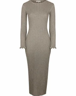Robe en maille Côte Lurex argentée-Manoush Best