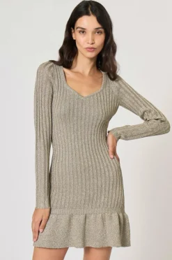 Robe en maille Starlette argentée-Manoush Clearance