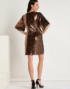 Femme See u Soon Robes^Robe en sequins Louisa café