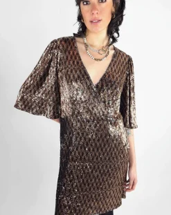Femme See u Soon Robes^Robe en sequins Louisa café