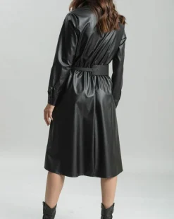 Robe en simili Ivana noire-Lauren Vidal New
