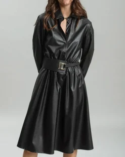 Robe en simili Ivana noire-Lauren Vidal New