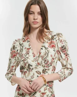Femme Zapa Robes^Robe en Soie mélangée Roanita imprimée