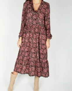 Femme Lauren Vidal Robes^Robe en Soie mélangée Soan imprimée étoile rouge/noir
