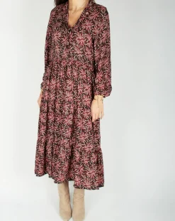 Femme Lauren Vidal Robes^Robe en Soie mélangée Soan imprimée étoile rouge/noir