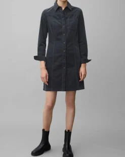 Robe en Velours côtelé bleu marine-Marc O'Polo Best