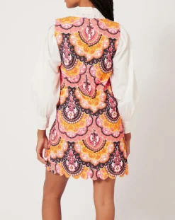 Robe en Velours côtelé Fall imprimée rose/multicolore-Manoush Hot
