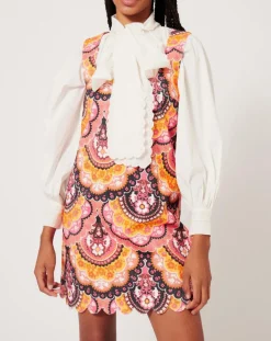Robe en Velours côtelé Fall imprimée rose/multicolore-Manoush Hot