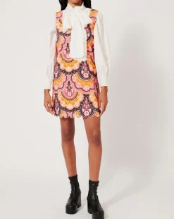 Robe en Velours côtelé Fall imprimée rose/multicolore-Manoush Hot