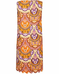 Femme Manoush Robes^Robe en Velours côtelé Fall imprimée violet/multicolore