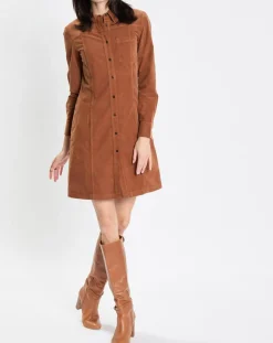 Robe en Velours côtelé marron-Marc O'Polo New