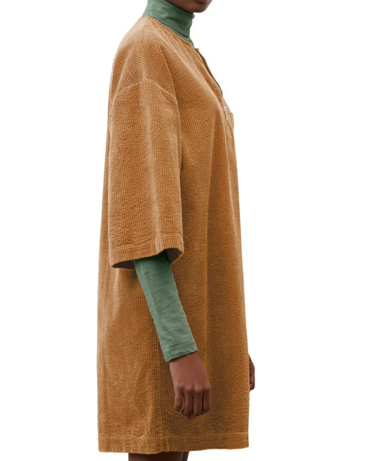 Femme Marc O'Polo Robes^Robe en Velours côtelé zip poche marron
