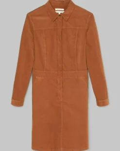 Robe en Velours Milleraies marron-Marc O'Polo Best
