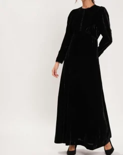 Robe en Velours satiné Princesse noire-Manoush New