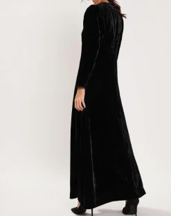 Robe en Velours satiné Princesse noire-Manoush New