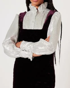 Robe en Velours satiné Princesse cerise noire-Manoush Online
