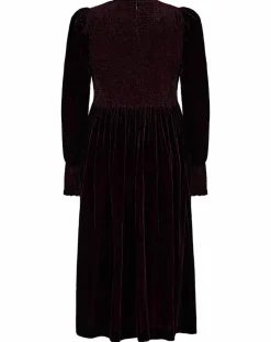 Robe en Velours satiné Princesse cerise noire-Manoush Clearance