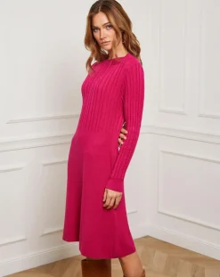 Femme Fleur de cachemire Robes^Robe Eve fushia