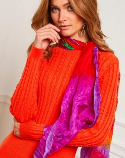 Femme Fleur de cachemire Robes^Robe Eve orange