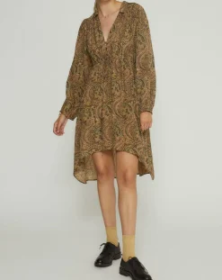 Femme Swildens Robes^Robe Ezia imprimée beige