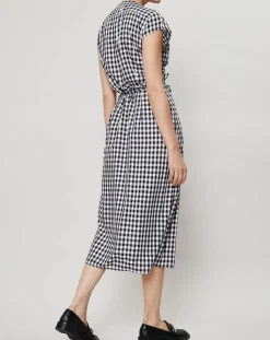 Femme J.Crew Robes^Robe Fabrizia Vichy bleu/blanc