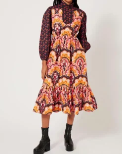 Robe Fall Winter Mix imprimée rose/multicolore-Manoush Sale