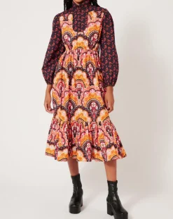 Robe Fall Winter Mix imprimée rose/multicolore-Manoush Sale