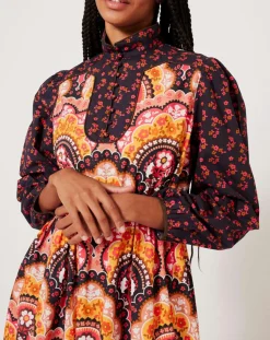 Robe Fall Winter Mix imprimée rose/multicolore-Manoush Sale