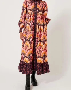 Femme Manoush Robes^Robe Fall Winter Mix imprimée rose/multicolore