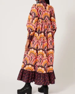 Femme Manoush Robes^Robe Fall Winter Mix imprimée rose/multicolore