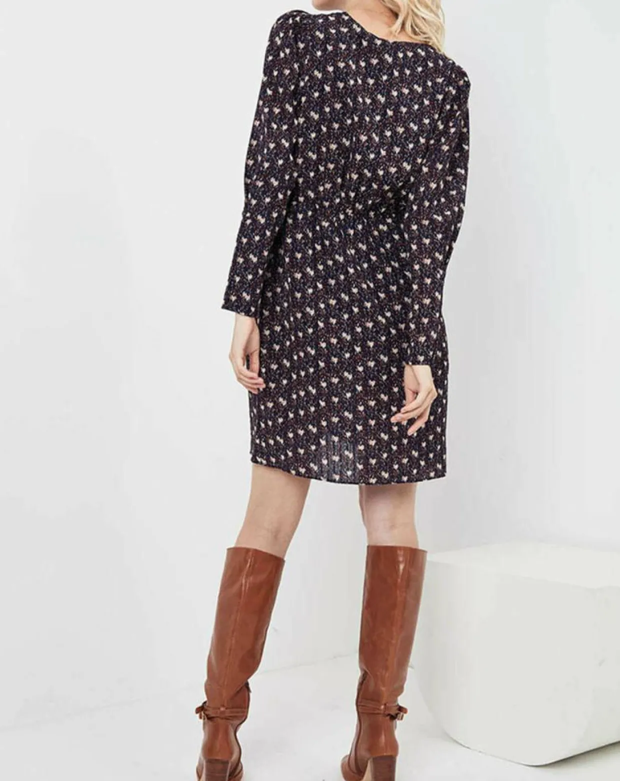 Robe Figue Fraîche imprimée bleu marine-See u Soon Sale