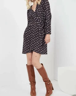 Robe Figue Fraîche imprimée bleu marine-See u Soon Sale