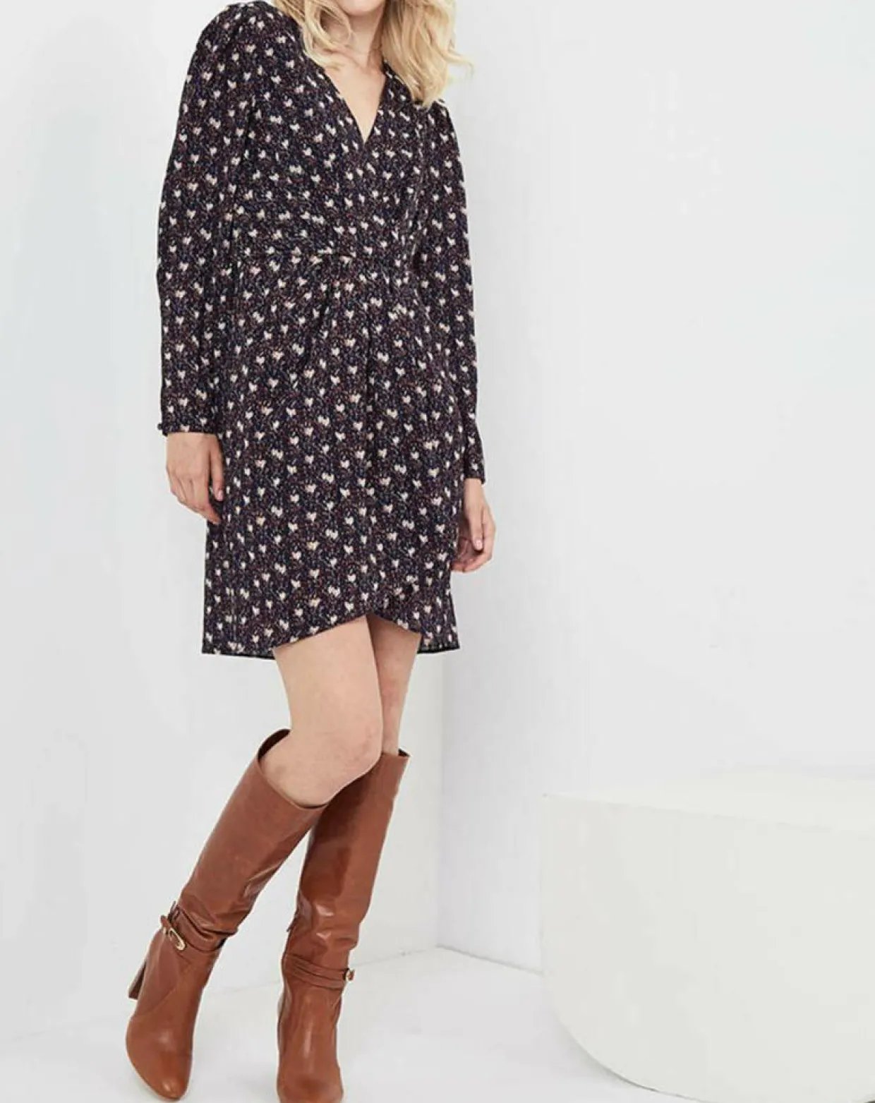 Robe Figue Fraîche imprimée bleu marine-See u Soon Sale