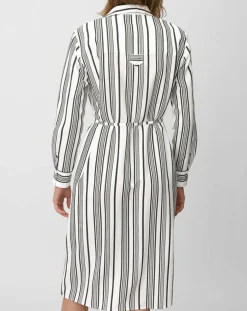 Robe fluide à rayures blanc/noir-Marc O'Polo Discount
