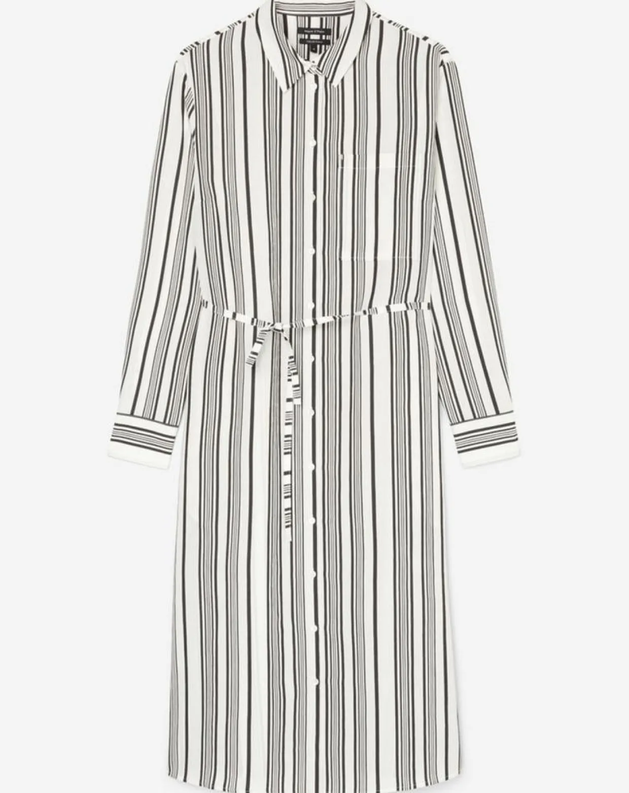 Robe fluide à rayures blanc/noir-Marc O'Polo Discount