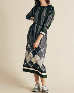Femme Chloé Stora Robes^Robe fluide Naima imprimée verte