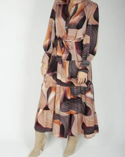 Femme Lauren Vidal Robes^Robe fluide Store imprimée violette