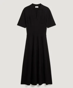 Robe Freesia en Laine mélangé noire-Rodier New