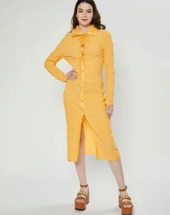 Femme Acne Studios Robes^Robe froissée orange