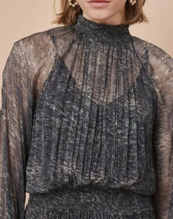 Femme Mare di Latte Robes^Robe Giulietta granit encre