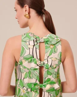 Femme Tara Jarmon Robes^Robe imprimé à fleurs verte